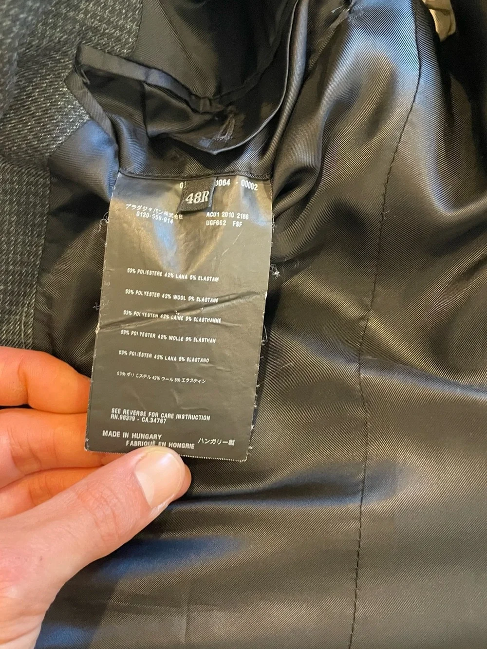Prada Men's Blue Textured blazer